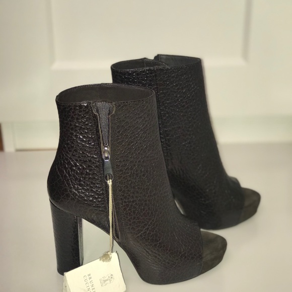Brunello Cucinelli Leather Open- Toe Ankle Boot - Picture 4 of 8